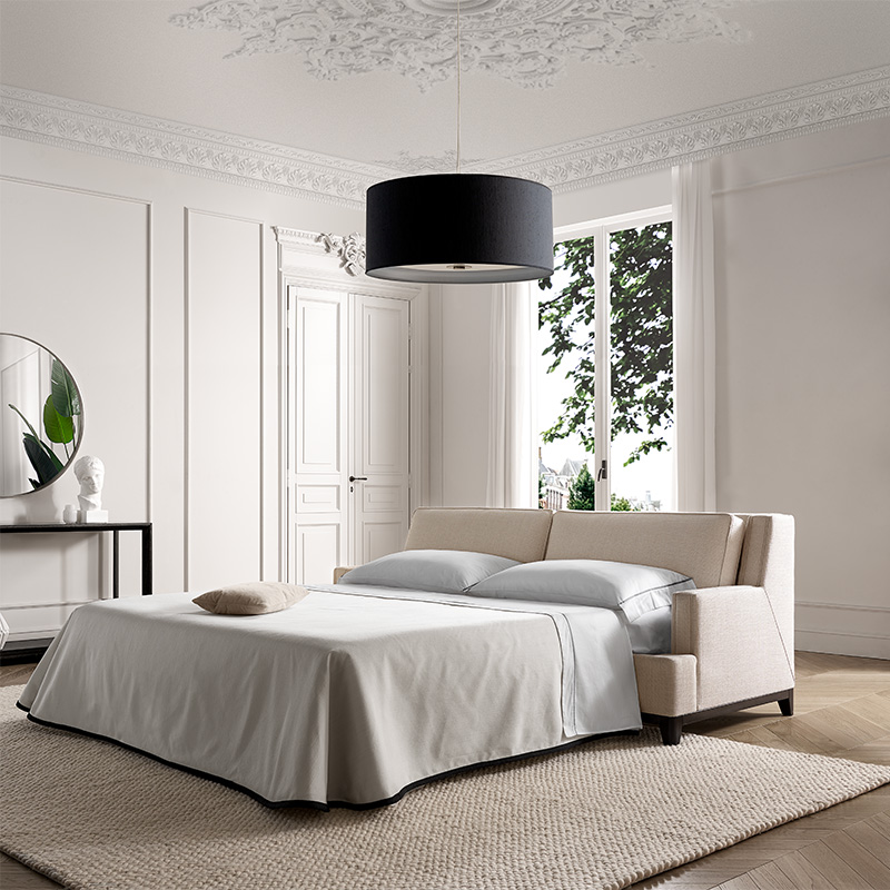 Divano letto di lusso modello Ritz aperto