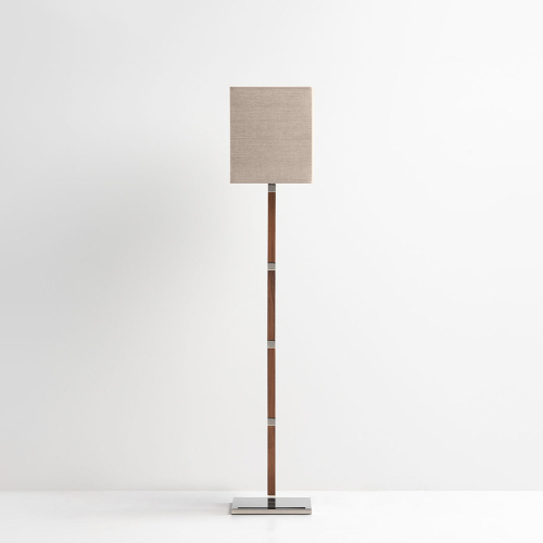 Lampada da terra Abilene frontale in legno