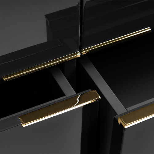 Credenza Brunelleschi laccata nero dettaglio 01