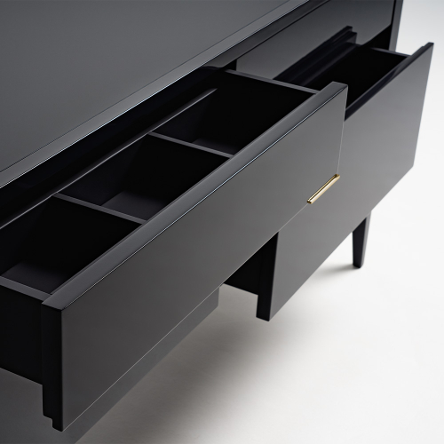 Credenza Brunelleschi laccata nero dettaglio 02