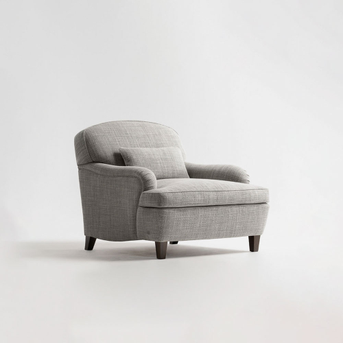 Poltrona Clayton rivestimento grigio Twiga L01 foto tre quarti