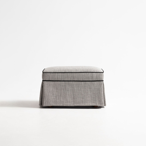 Pouf Flò grigio in rivestimento Twiga L01 foto frontale