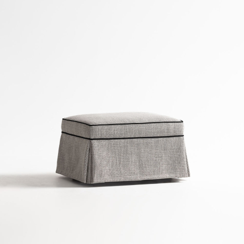 Pouf Flò grigio in rivestimento Twiga L01 foto tre quarti