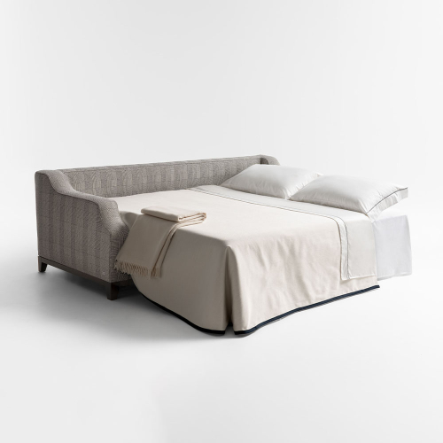 Divano letto Moritz reverse aperto in rivestimento Wales foto tre quarti