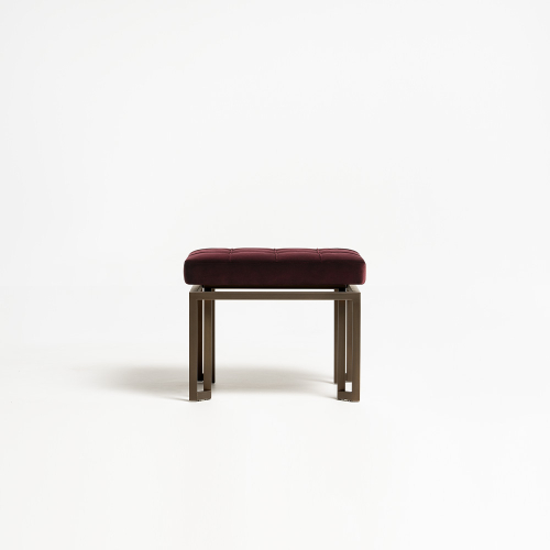 Pouf Oro in velluto Giotto E27 foto frontale