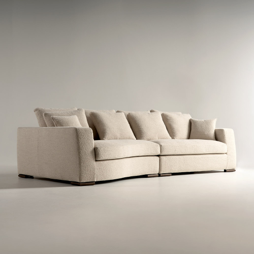 Divano William Dormeuse in rivestimento Flair L13 foto tre quarti