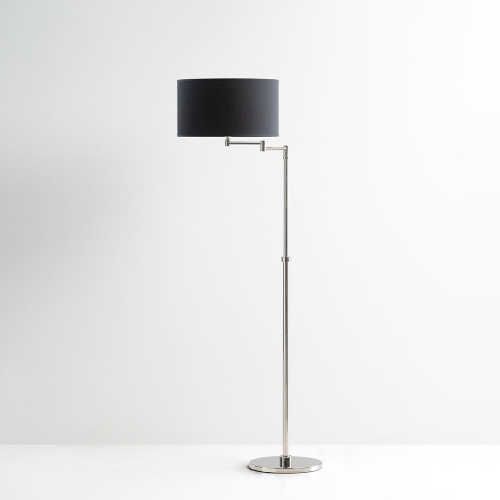 Lampada da terra William paralume nero frontale