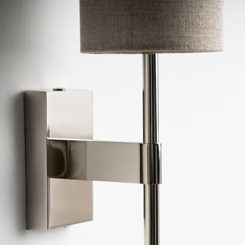 Lampada da parete Yves singola dettaglio nichel