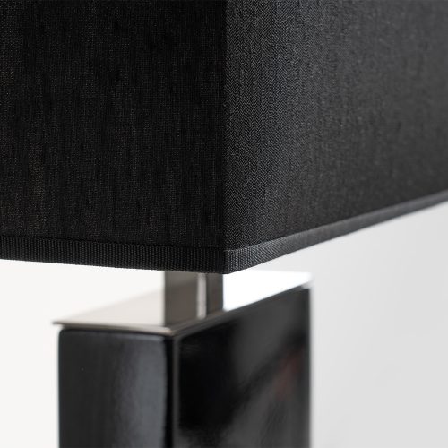 Lampada da tavolo Lexie nera dettaglio paralume nero