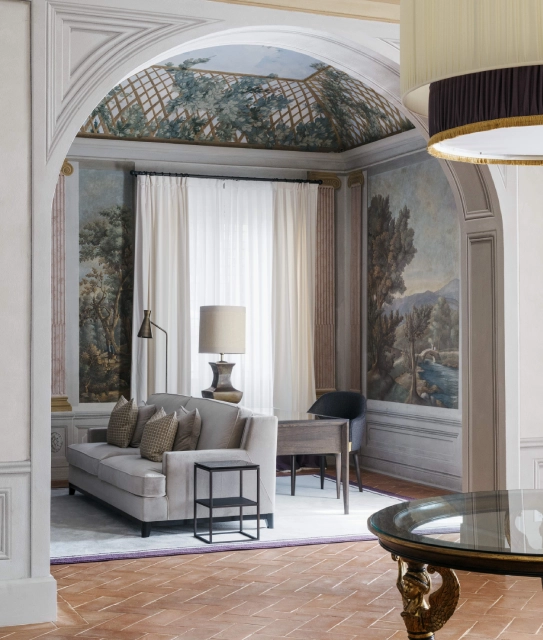 Progetto di arredamento dell'hotel di lusso Villa Bibbiani