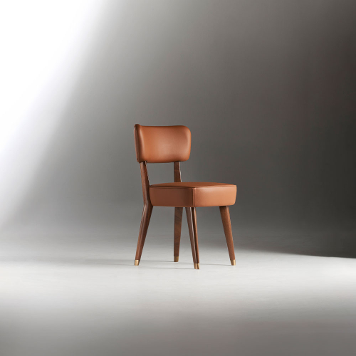 Sedia Oro Tosconova con rivestimento in ecopelle Eve L52 tre quarti