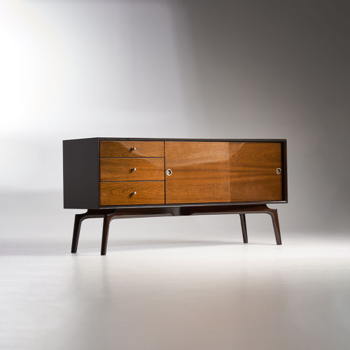 Credenza Pitagora in Mogano foto tre quarti